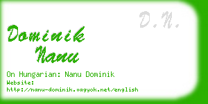 dominik nanu business card